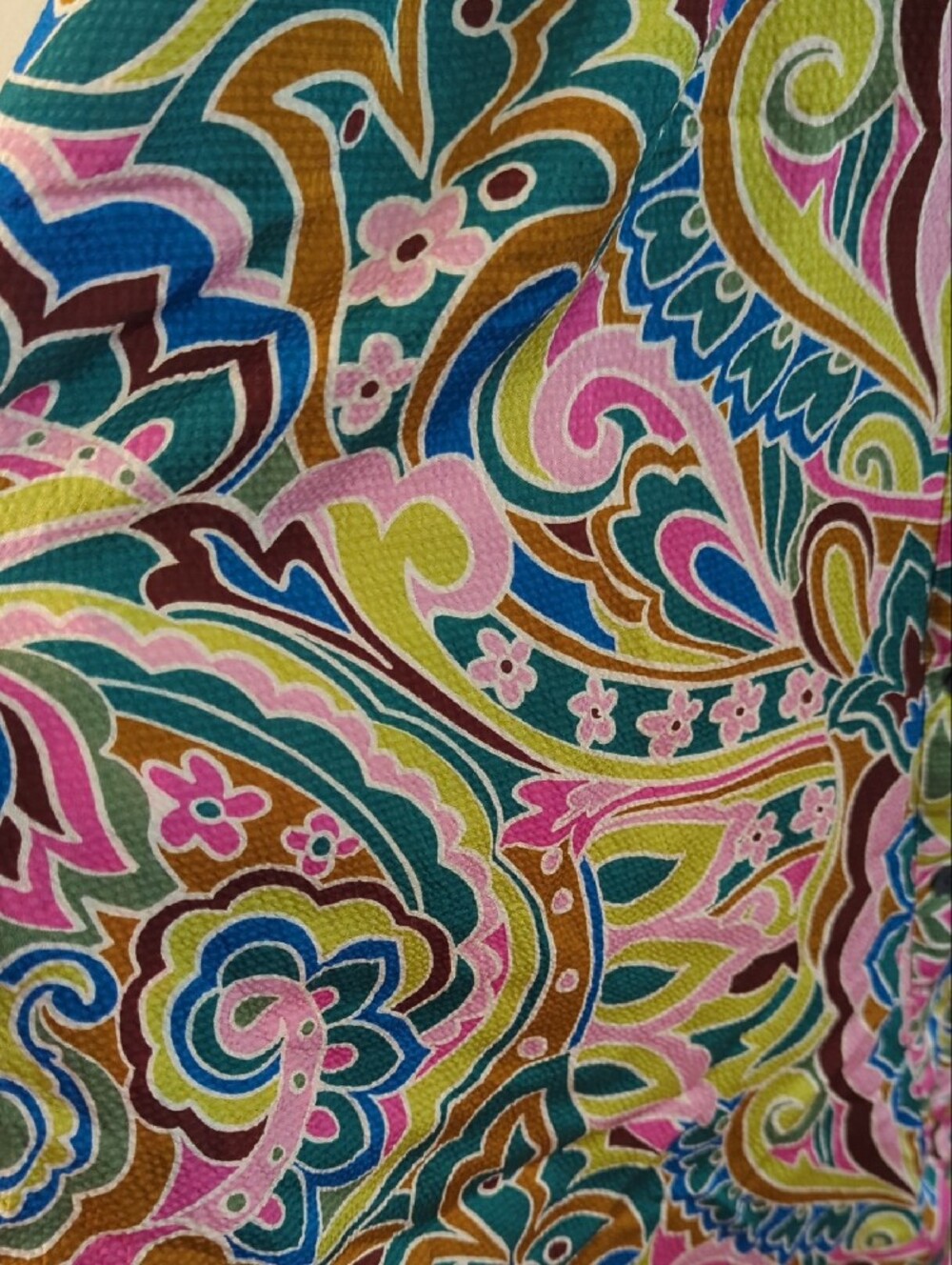 Boden Kate Satin Shirt Dress in Multicolor Paisley, US 16-18R - Picture 4 of 8